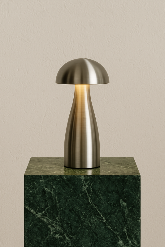Mushroom Cordless Table Lamp - Silver